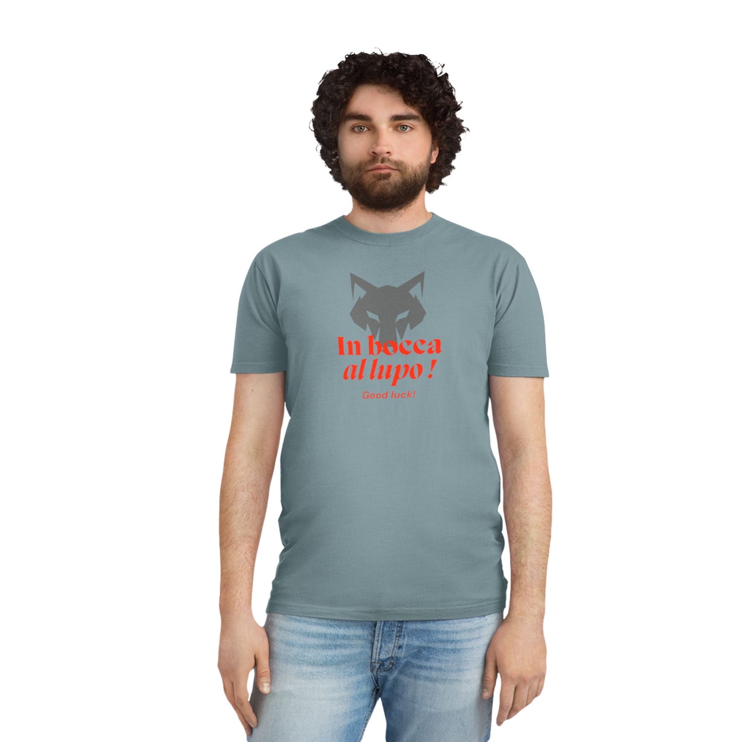 Lucky T-Shirt - 'In bocca al lupo!' Design - Unisex Faded
