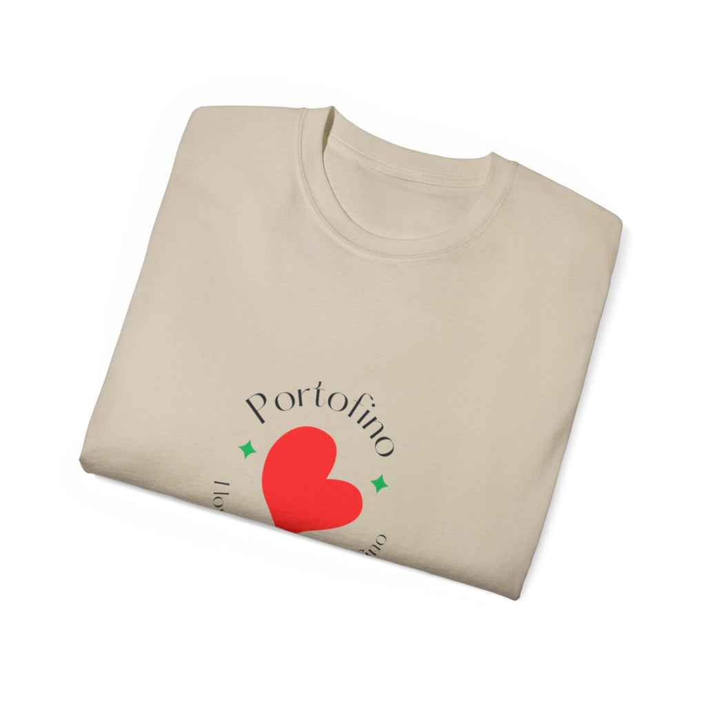 Portofino Heart Unisex Ultra Cotton Tee - Italian Love Grafik-T-Shirt