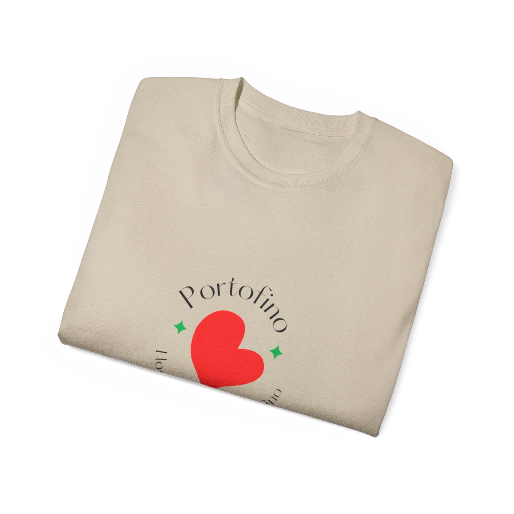 Portofino Heart Unisex Ultra Cotton Tee - Italian Love Grafik-T-Shirt