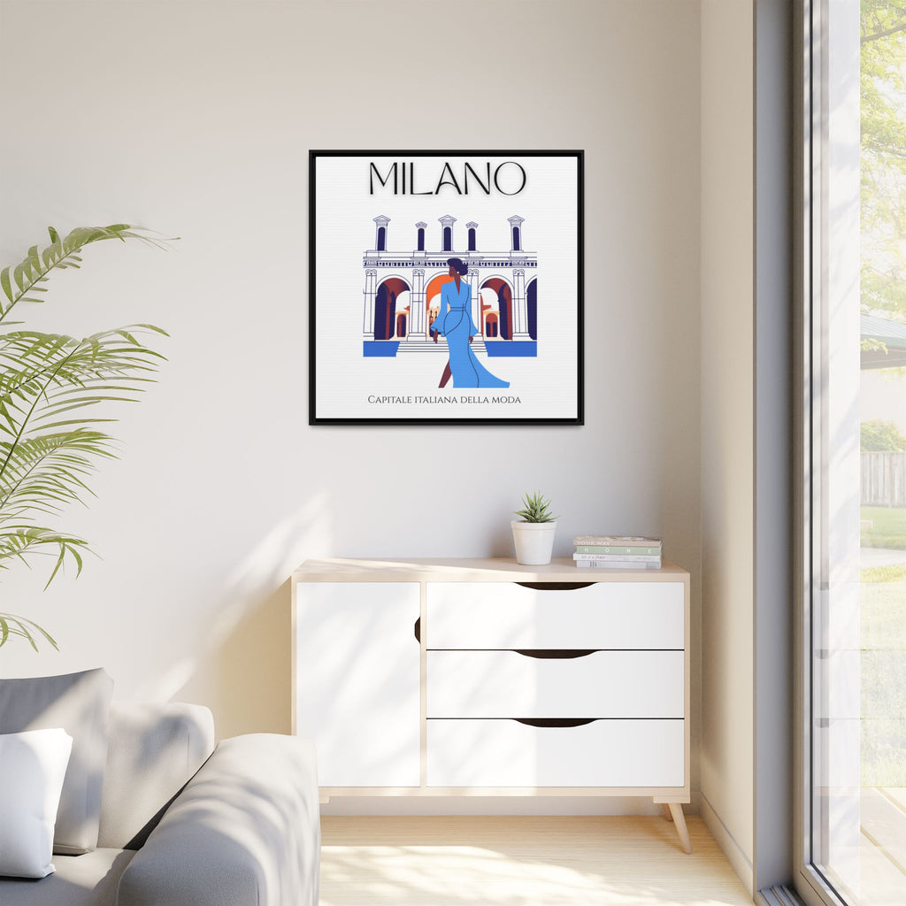 Gerahmtes Leinwandbild „Mailand“ – Wanddekoration aus der Modehauptstadt
