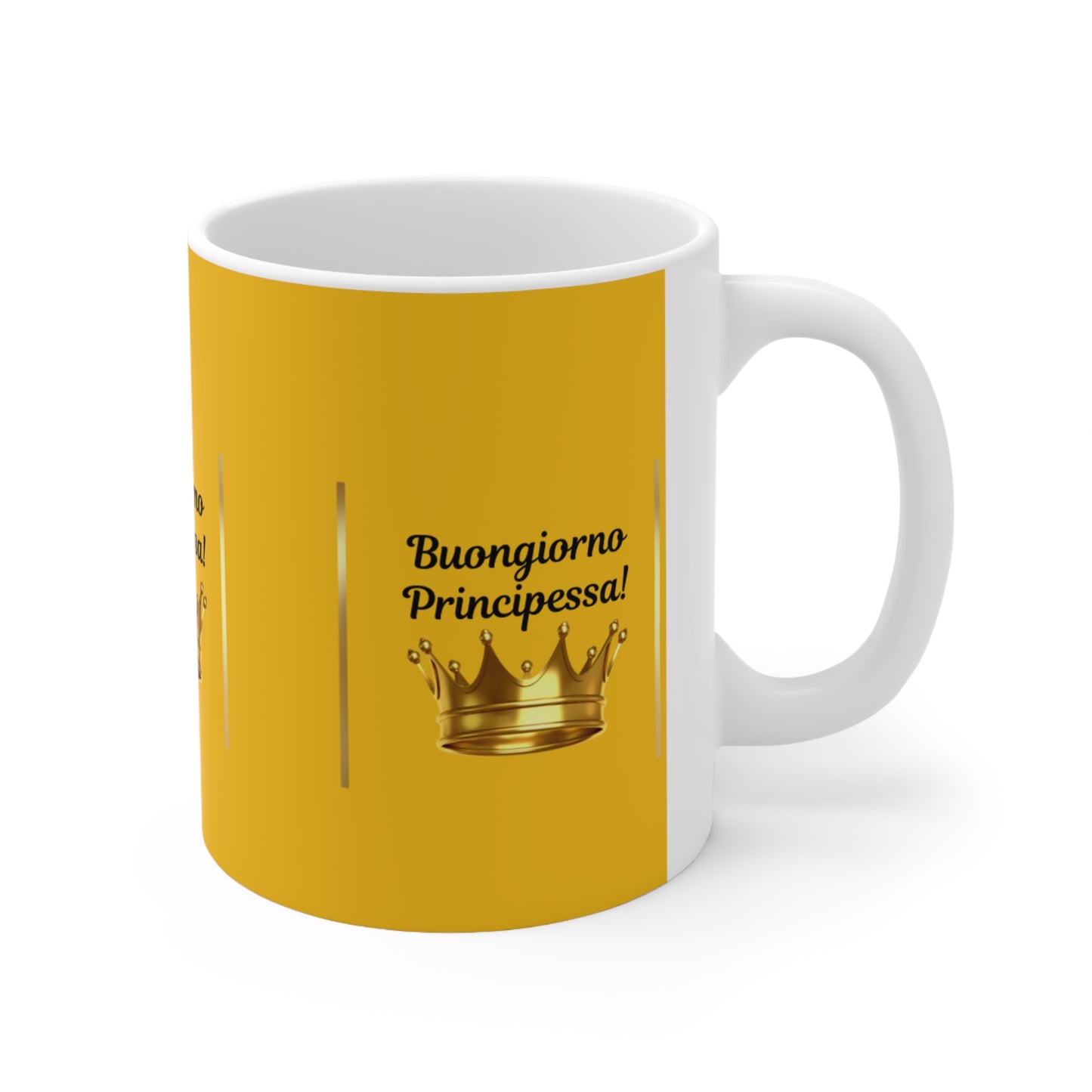 Buongiorno Principessa! Ceramic Coffee Mug — Yello Capuccino Mug (11oz)