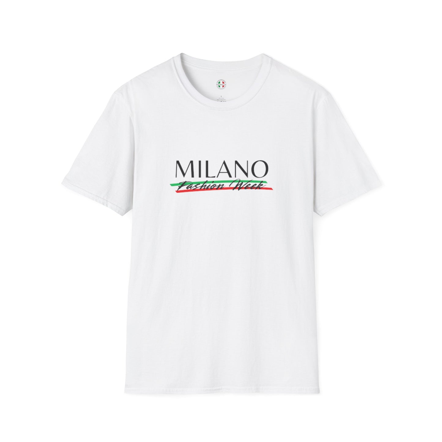 Milano Fashion Week Softstyle Unisex T-Shirt - Casual Chic Tee Perfect for Travel, Gift, Everyday Wear, Summer Fashion, Italian Pride