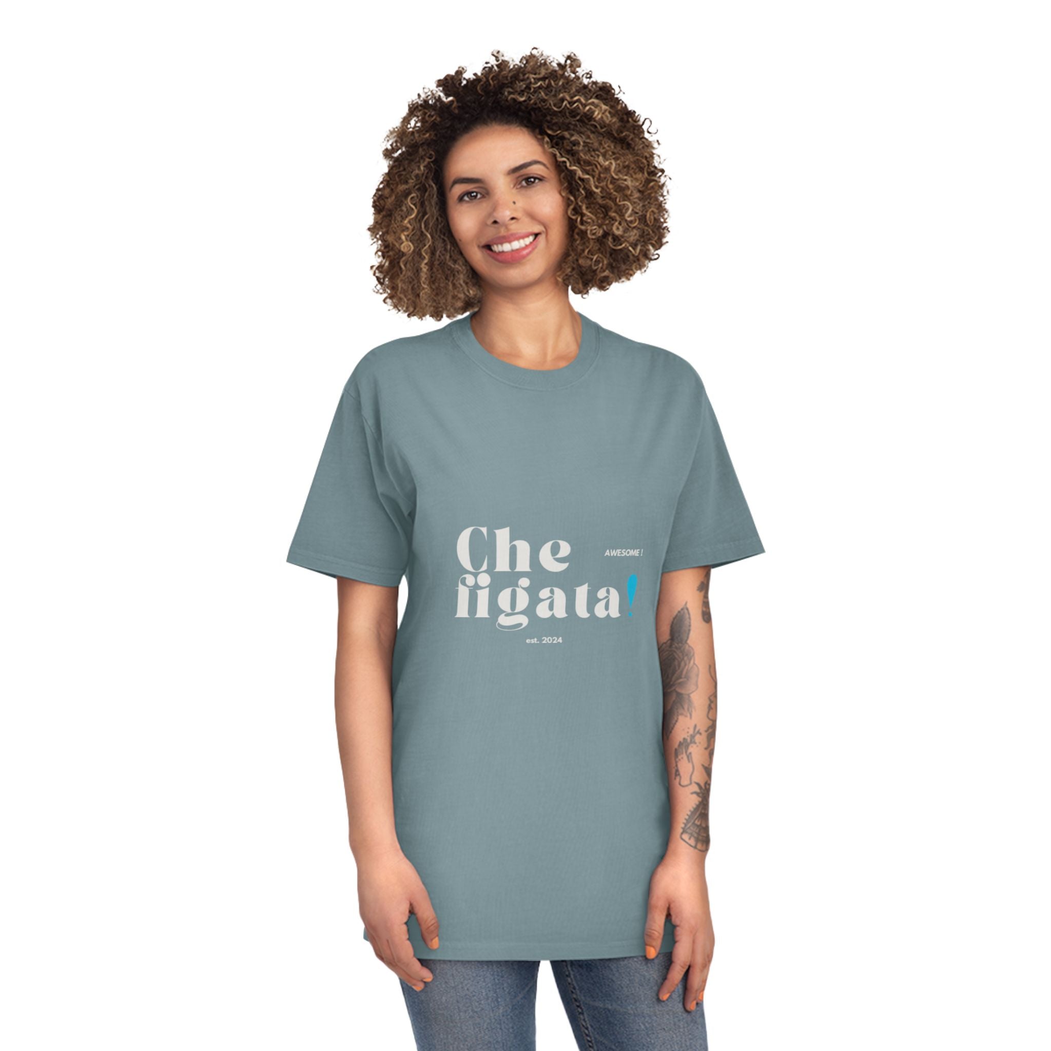 Che Figata! Awesome! Vintage Unisex Faded Tee Shirt - Learn Italian the Fun Way!