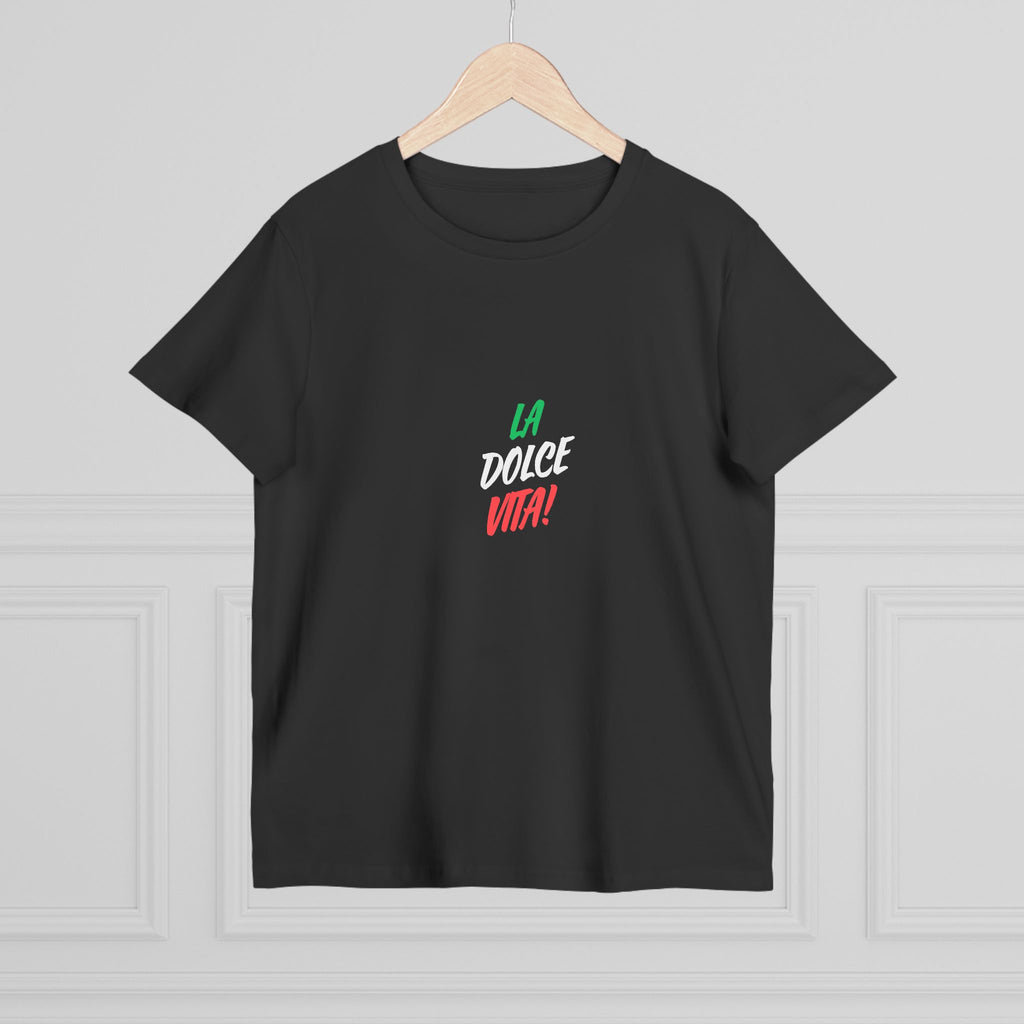 La Dolce Vita Damen-T-Shirt – T-Shirt mit italienischer Flagge