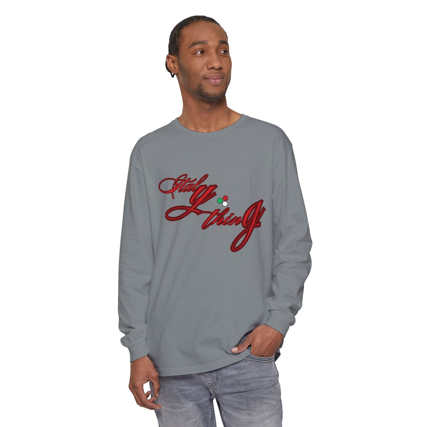 Italything Logo Unisex Long Sleeve T-Shirt – Perfect for Holidays & Casual Wear