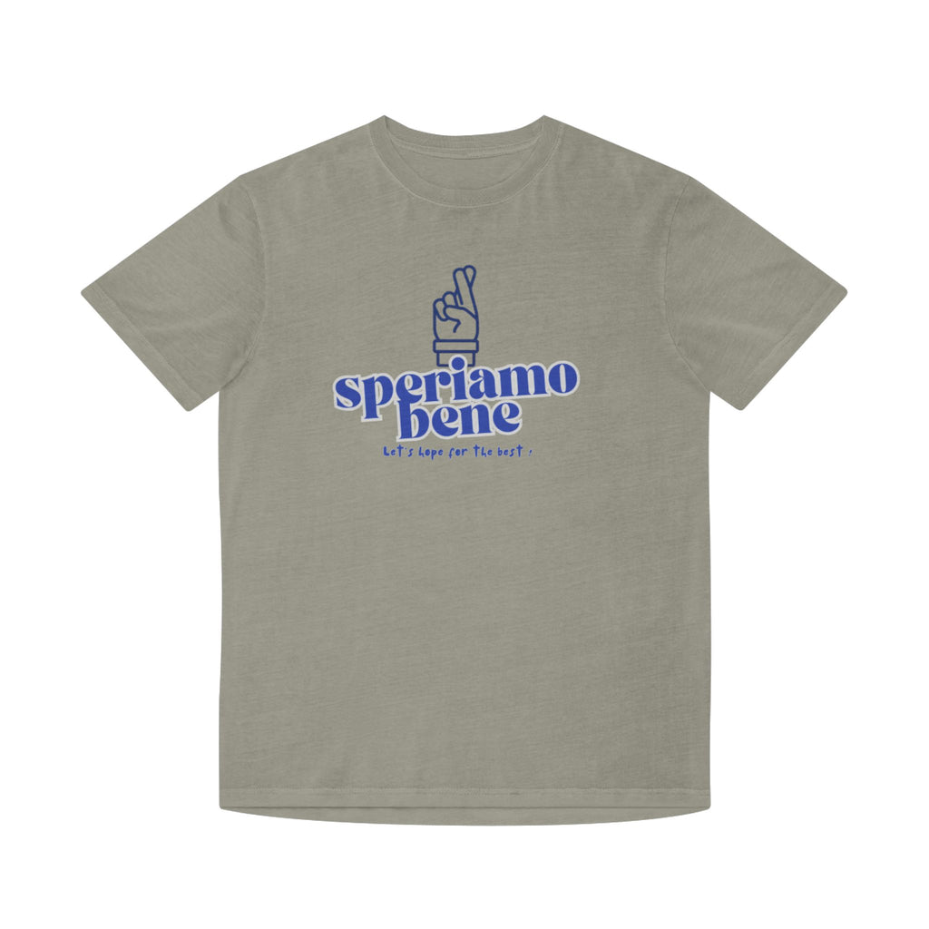 Cute Unisex Faded Shirt - 'Speriamo Bene' Inspirational Tee - Learn italian the Fun way!