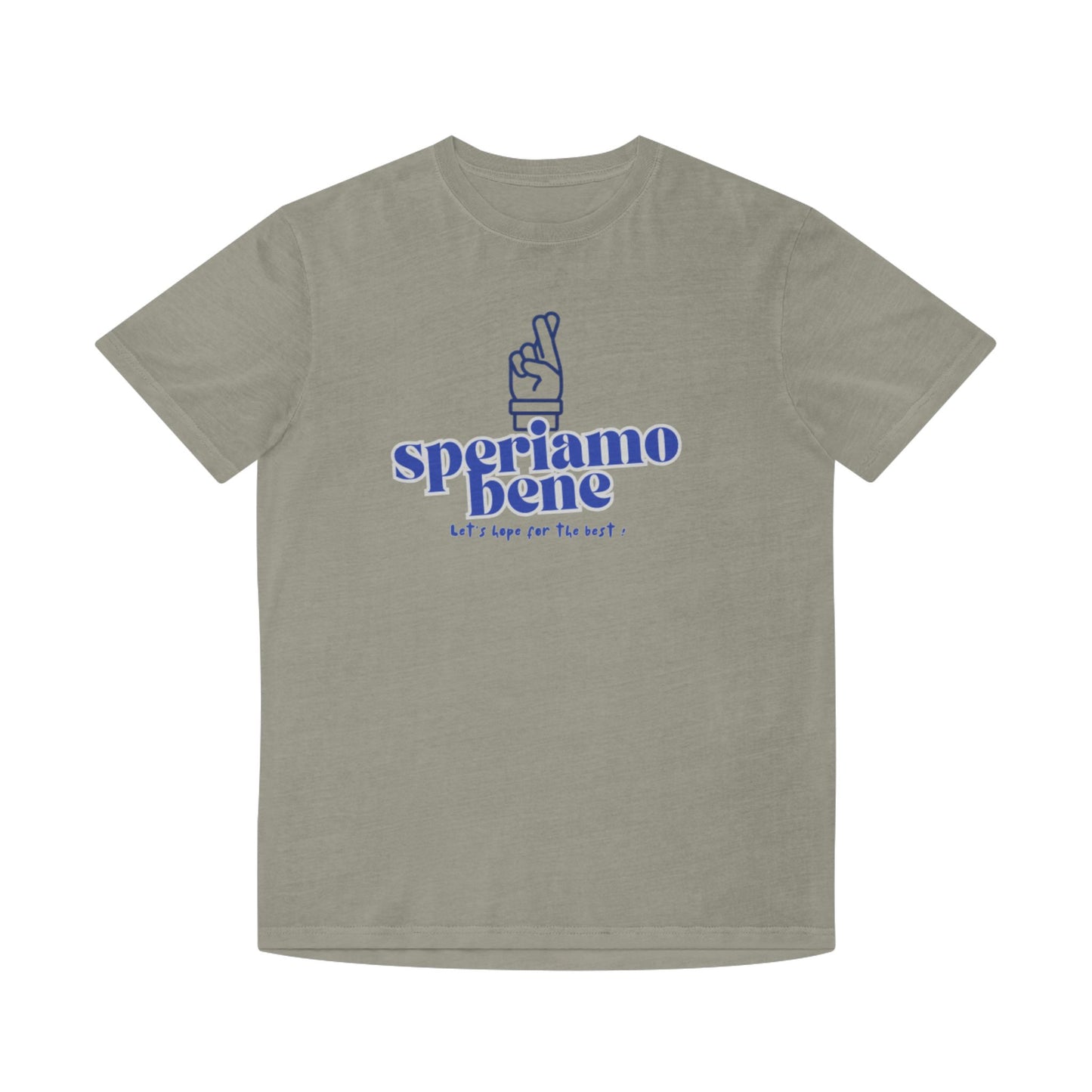 Niedliches Unisex-Shirt im Used-Look – Inspirierendes T-Shirt „Speriamo Bene“