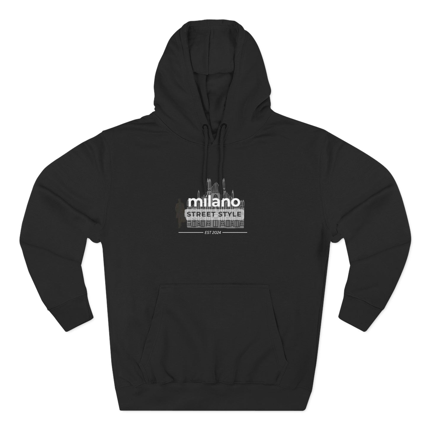 Milan Men Street Style Three-Panel Fleece Hoodie