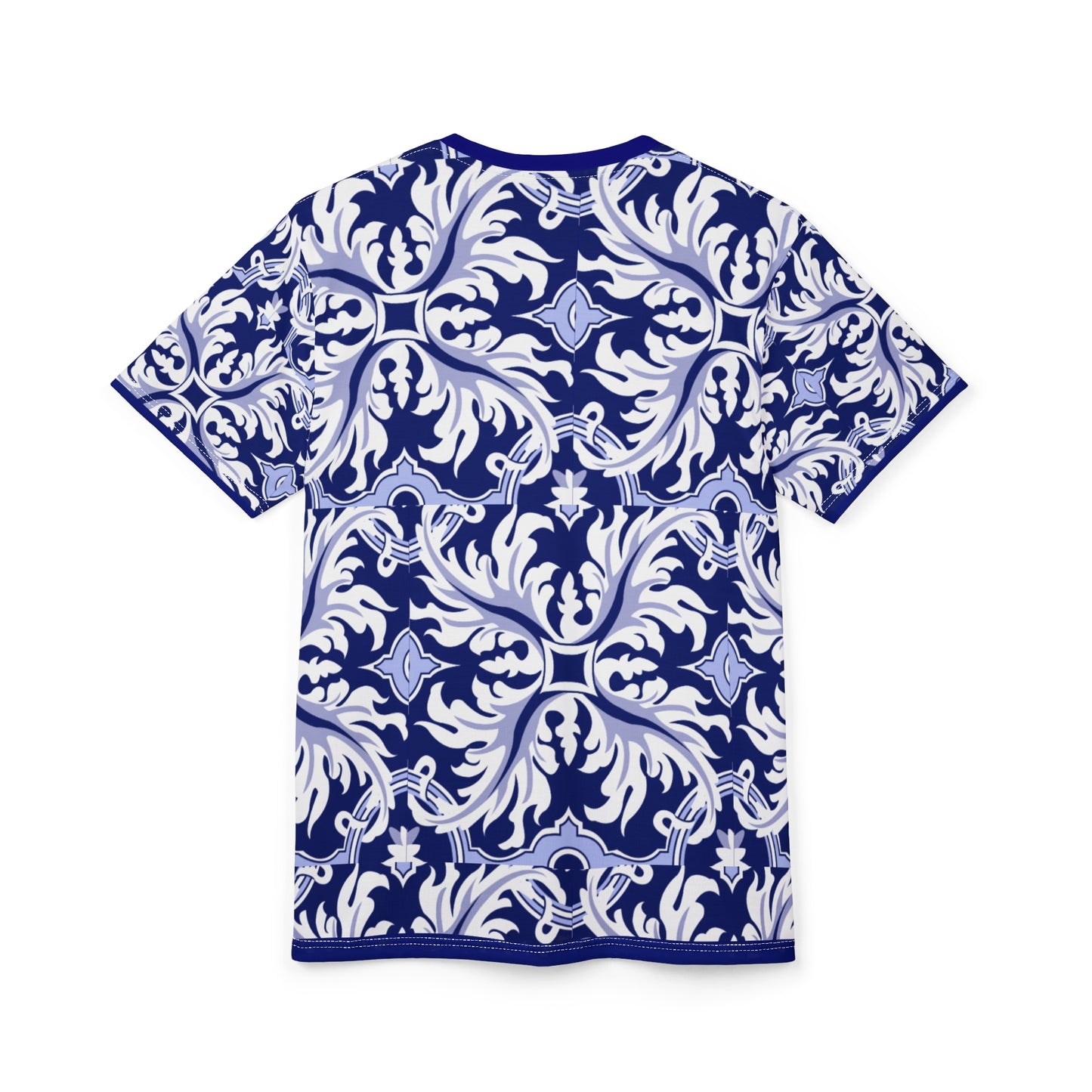 Italian Majolica Print T-shirt, Trendy Top