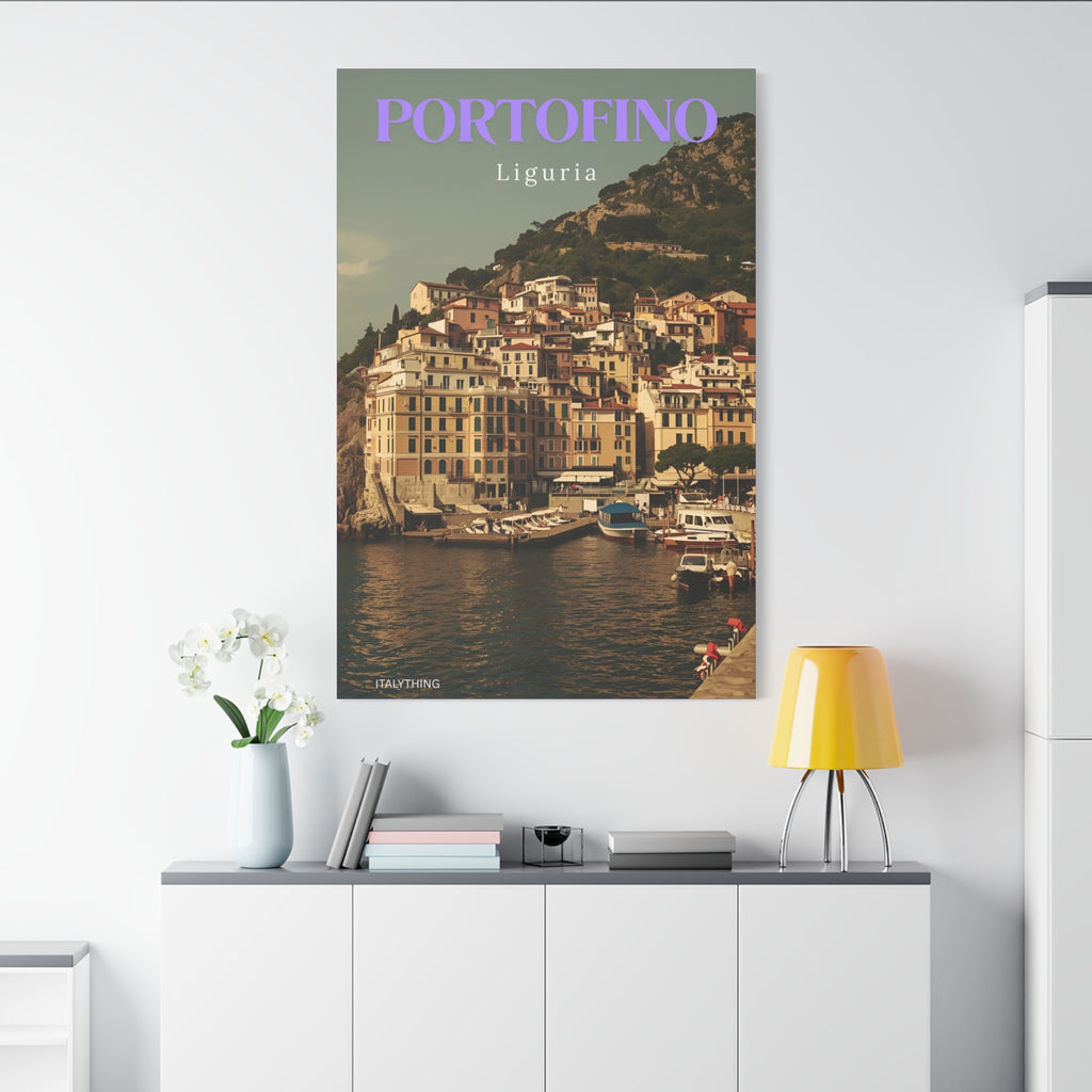 Portofino Harbour View Canvas Print - Decorative Wall Art