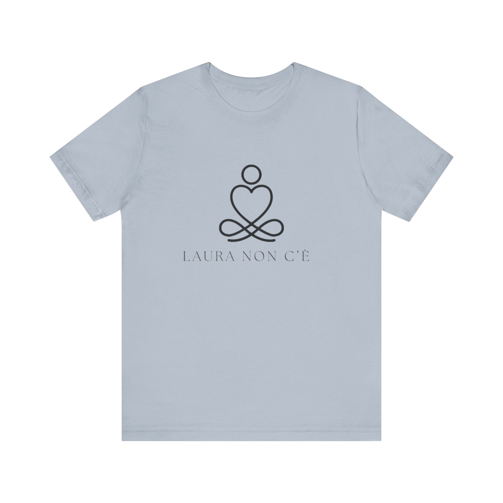 Italian Branded Jersey Short Sleeve Tee with Song slogan : Laura non c'è (Laura is not here) Unisex