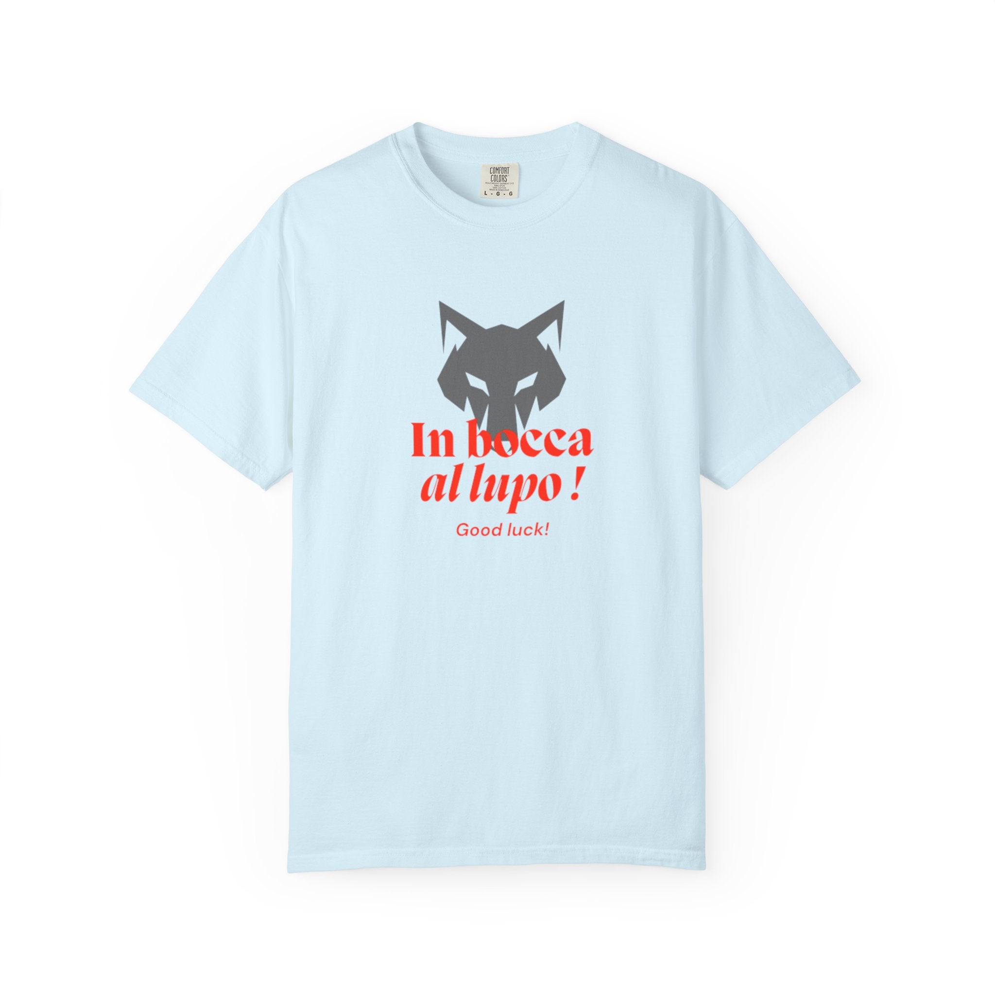 In Bocca al Lupo T-Shirt — Italian Good Luck Wolf Graphic Tee