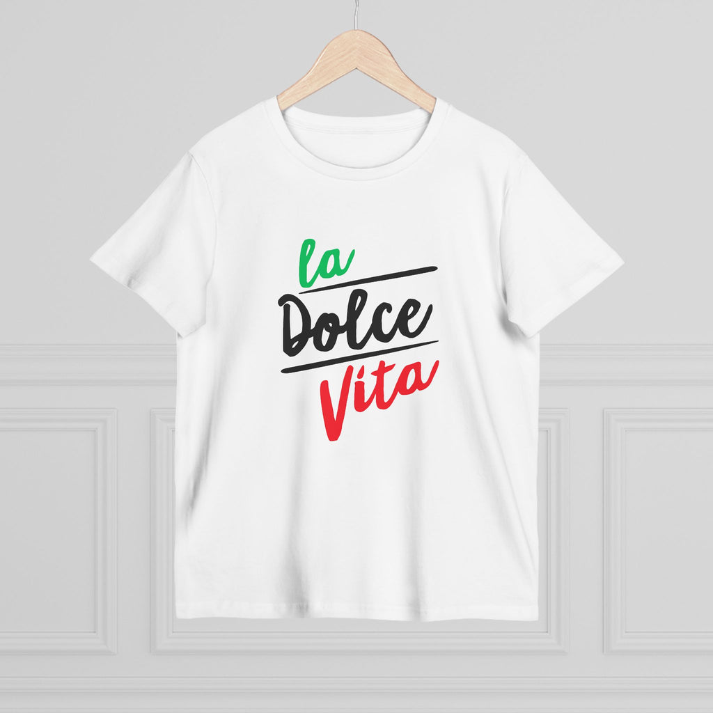 La Dolce Vita Women's Tee, Casual T-Shirt for Everyday Wear, Italian Style Top, Gift for Travel Lovers, Stylish Summer Shirt