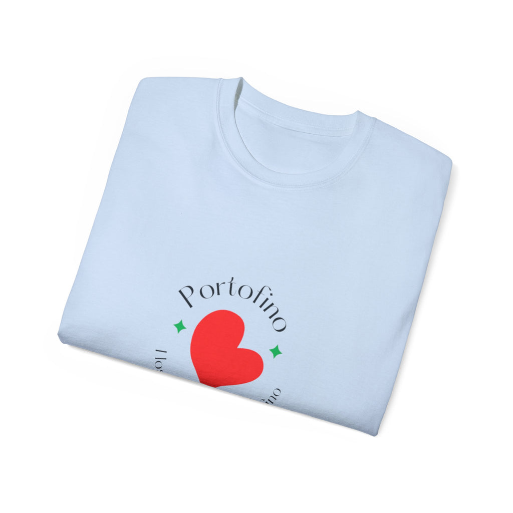 Portofino Heart Unisex Ultra Cotton Tee - Italian Love Grafik-T-Shirt