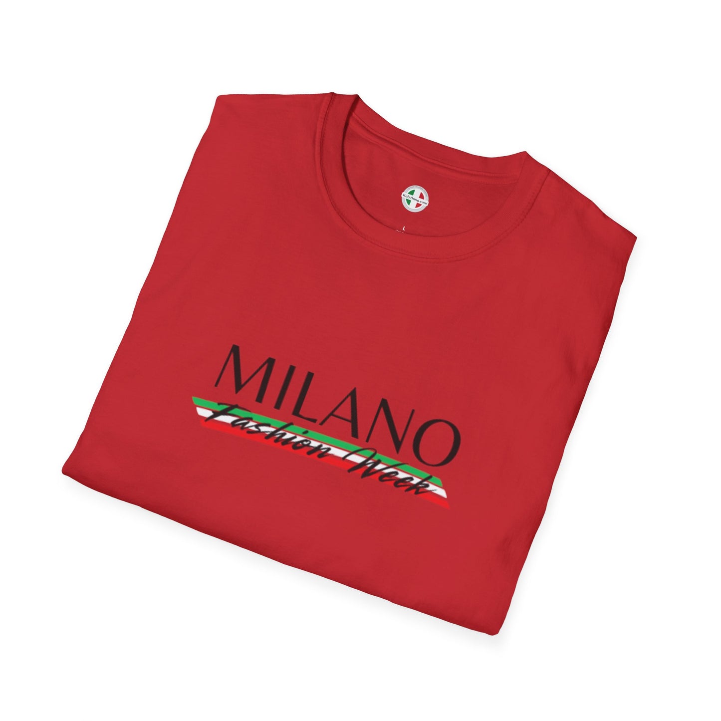 Milano Fashion Week Softstyle Unisex T-Shirt - Casual Chic Tee Perfect for Travel, Gift, Everyday Wear, Summer Fashion, Italian Pride