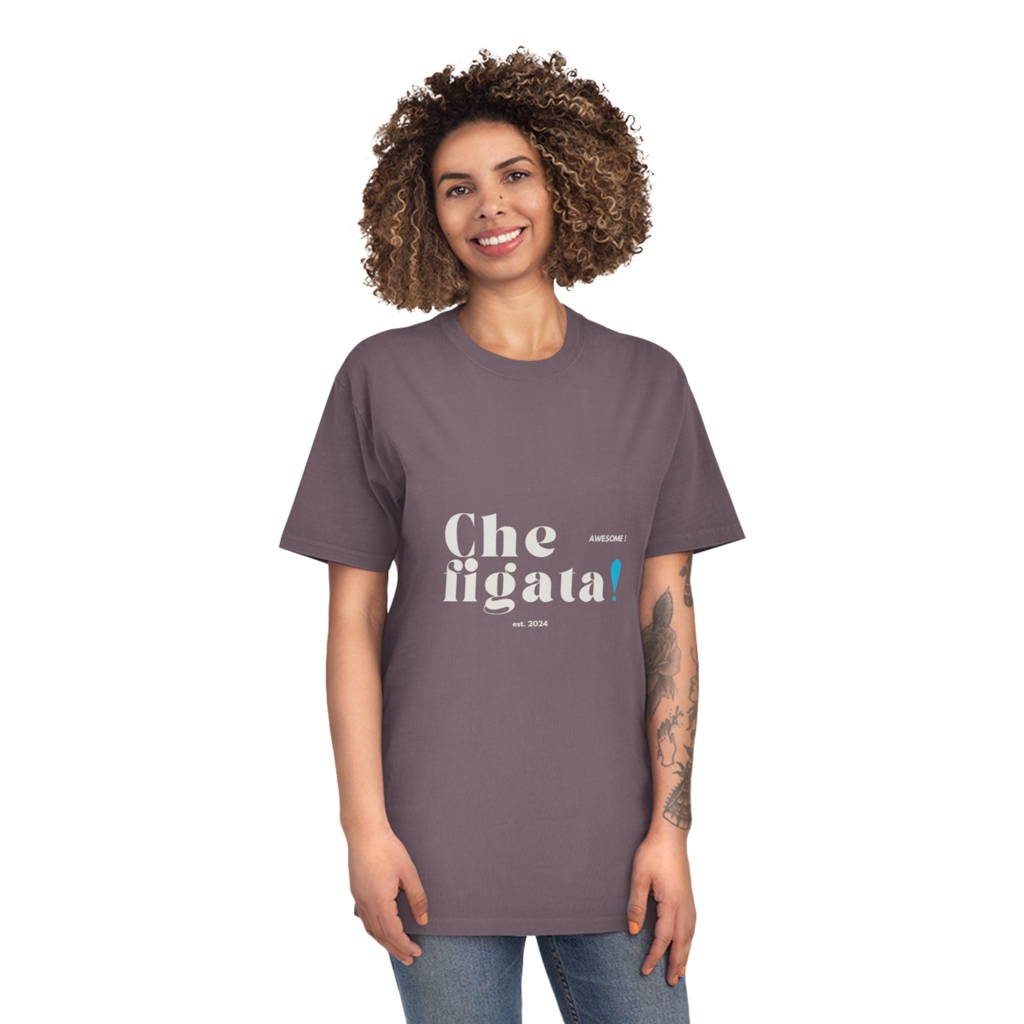 Che Figata! Awesome! Vintage Unisex Faded Tee Shirt - Learn Italian the Fun Way!