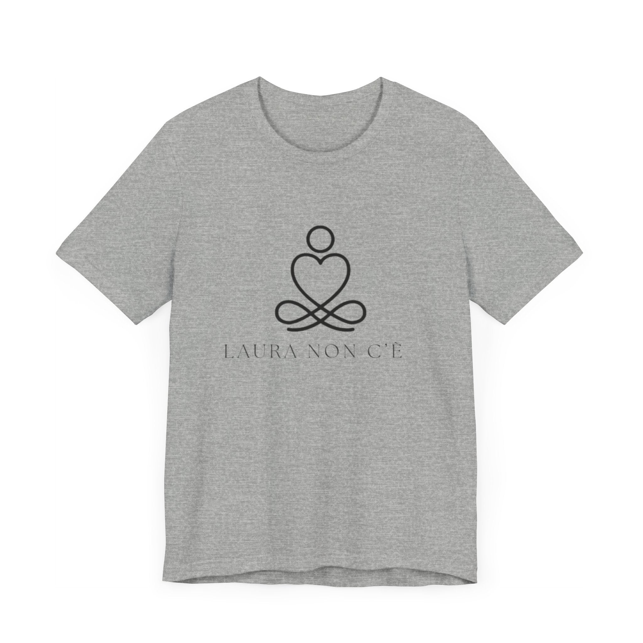 Italienisches Marken-T-Shirt aus Jersey mit kurzen Ärmeln und Song-Slogan: Laura non c'è (Laura ist nicht hier) Unisex