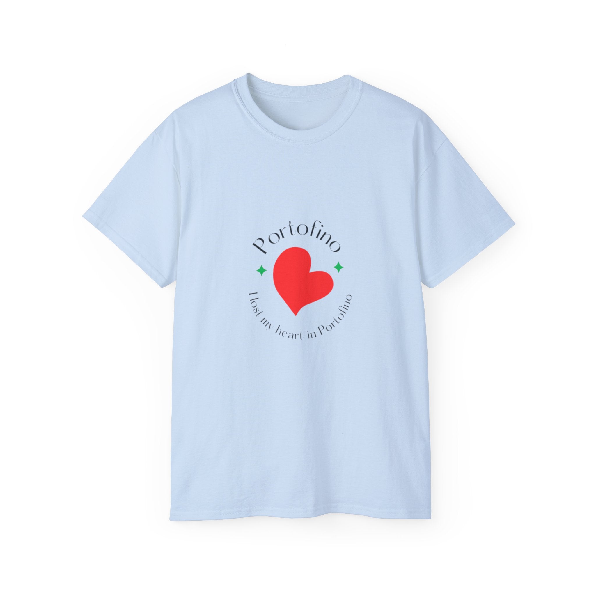 Portofino Heart Unisex Ultra Cotton Tee - Italian Love Graphic T-Shirt
