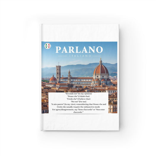 Italienisches Lerntagebuch – Liniertes Notizbuch „Parlano“ &amp; „Sentimento“ zum Italienischlernen, für Reiseberichte und Vokabelübungen