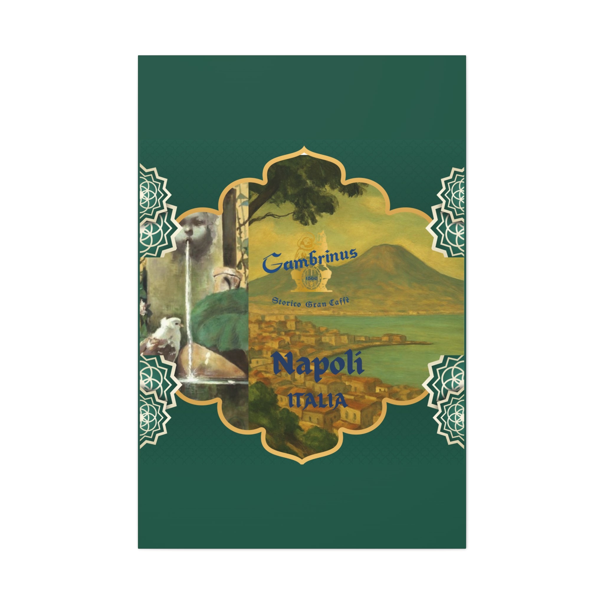Naples Vintage Art Print - Caffe Gambrinus Napoli