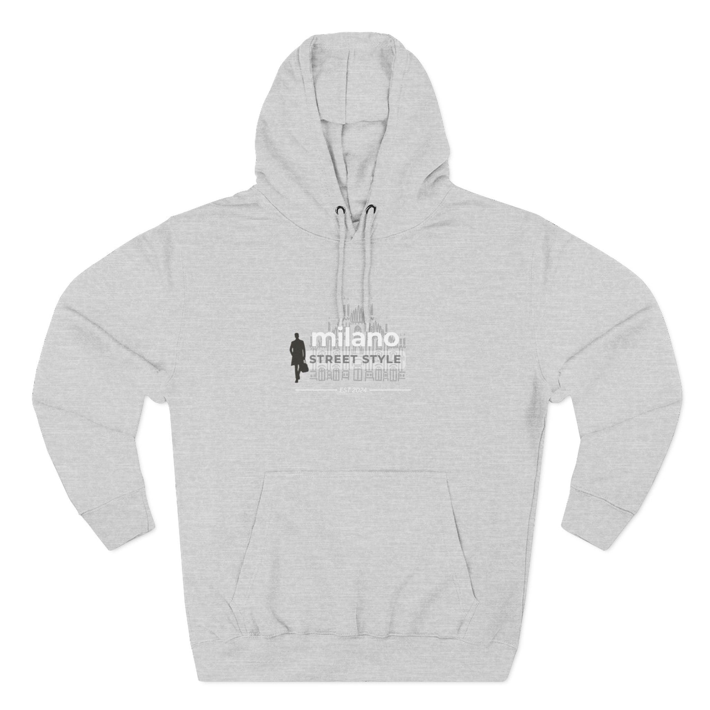 Milan Men Street Style Three-Panel Fleece Hoodie