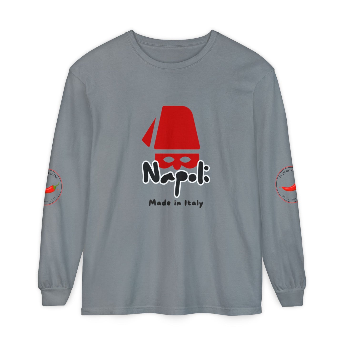 Napoli Long Sleeve Tee, Casual Streetwear, Napoli Pride. Perfect for Travel