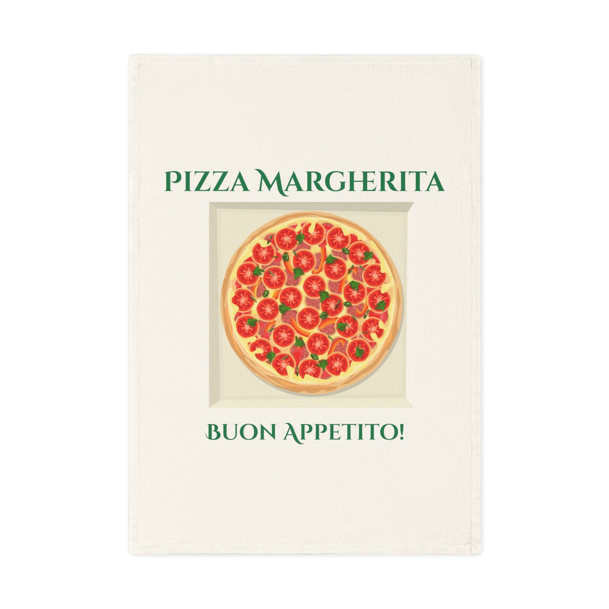 Pizza Margherita Cotton Tea Towel