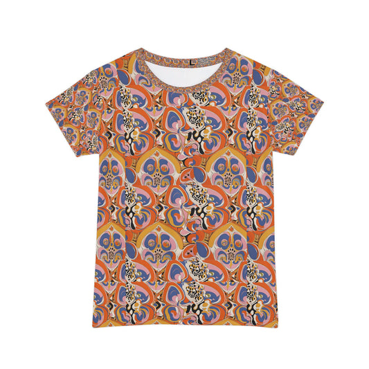 Pucci Style Print Women's Short Sleeve Shirt