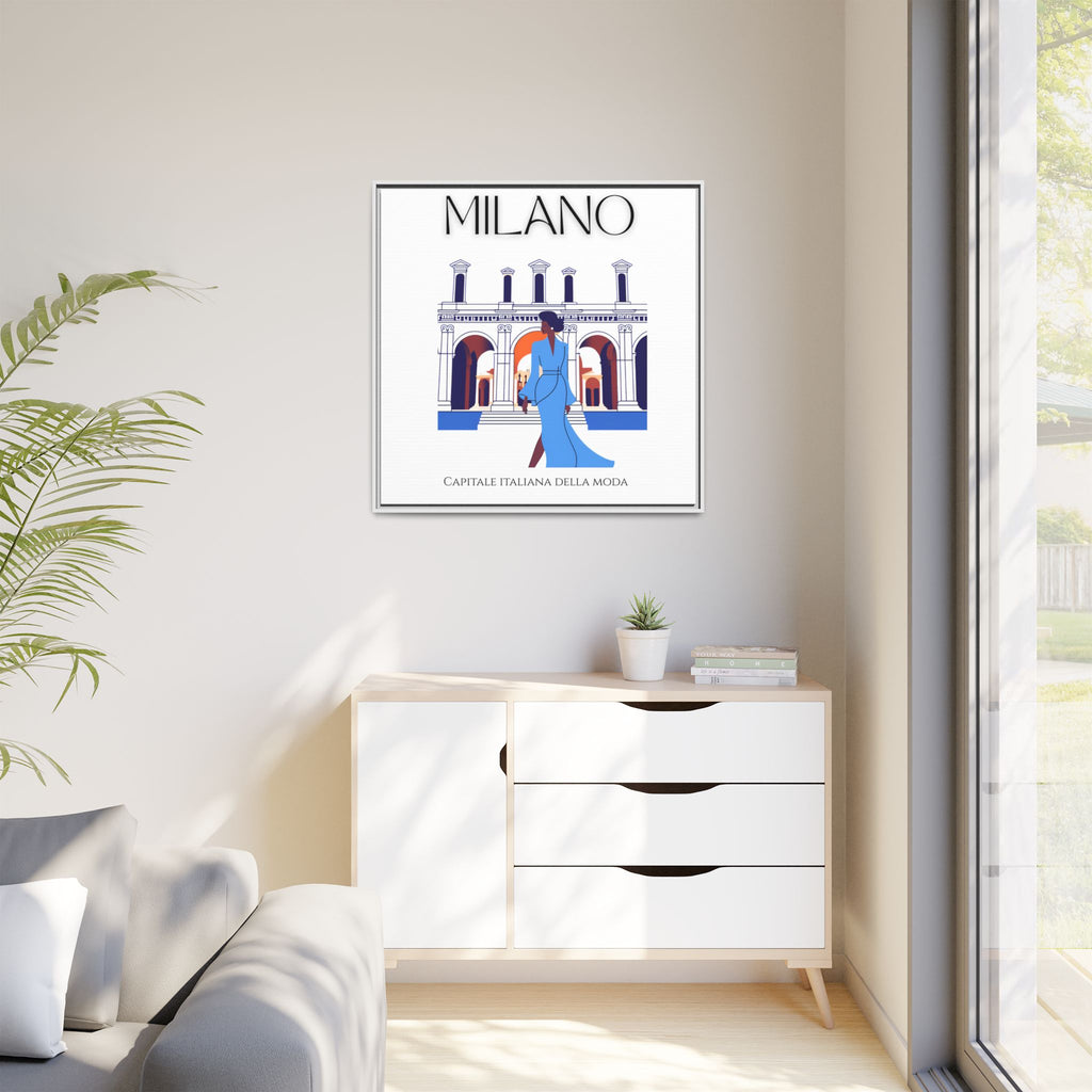 Gerahmtes Leinwandbild „Mailand“ – Wanddekoration aus der Modehauptstadt