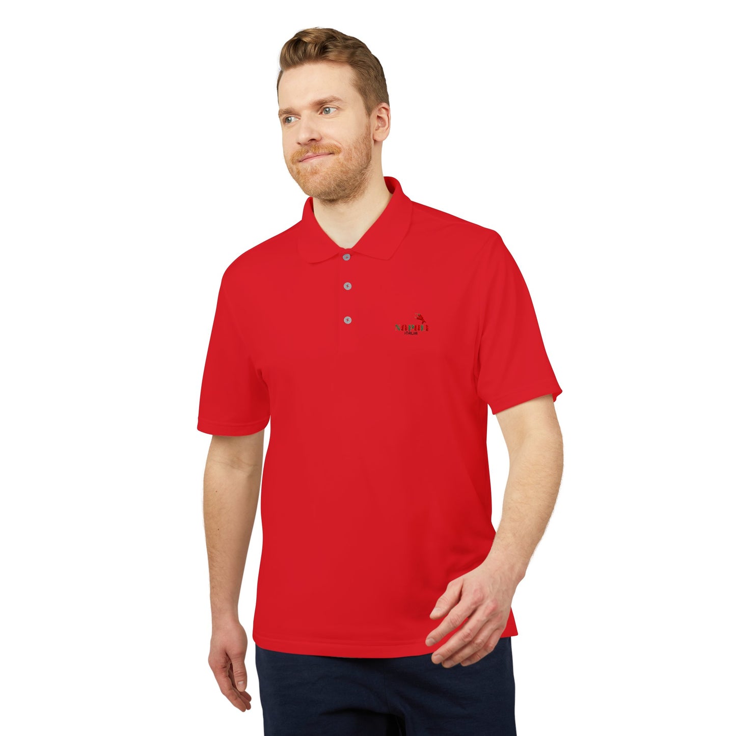 Unisex Adidas Performance Polo with Napoli Logo