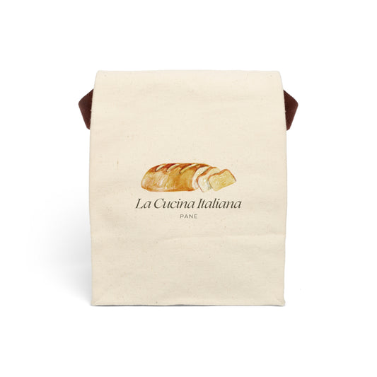 Italian Bread Canvas Lunch Bag, Eco-Friendly Lunch Tote, Back to School Gift, Picnic Organizer, Reusable Food Carrier