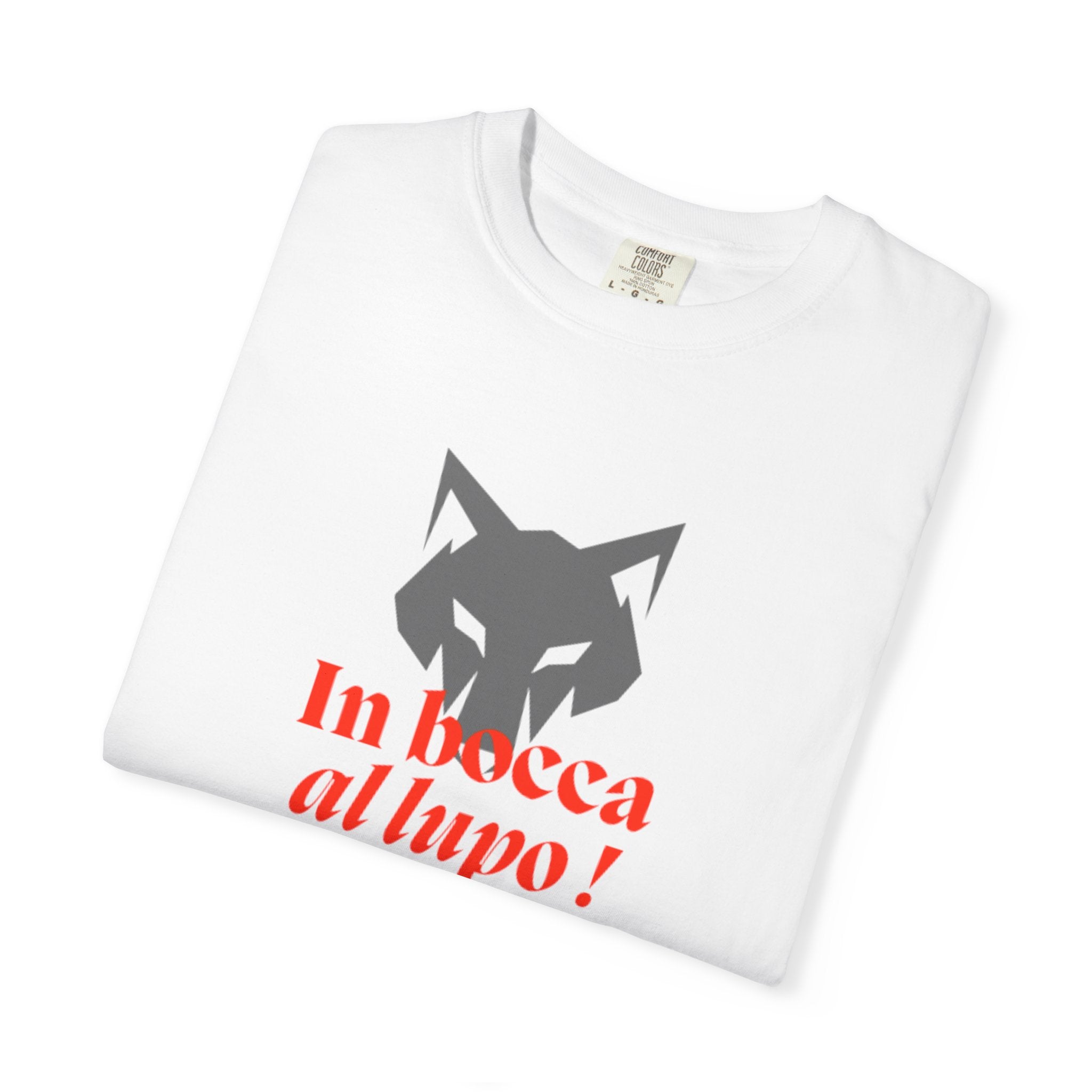 In Bocca al Lupo T-Shirt — Italian Good Luck Wolf Graphic Tee