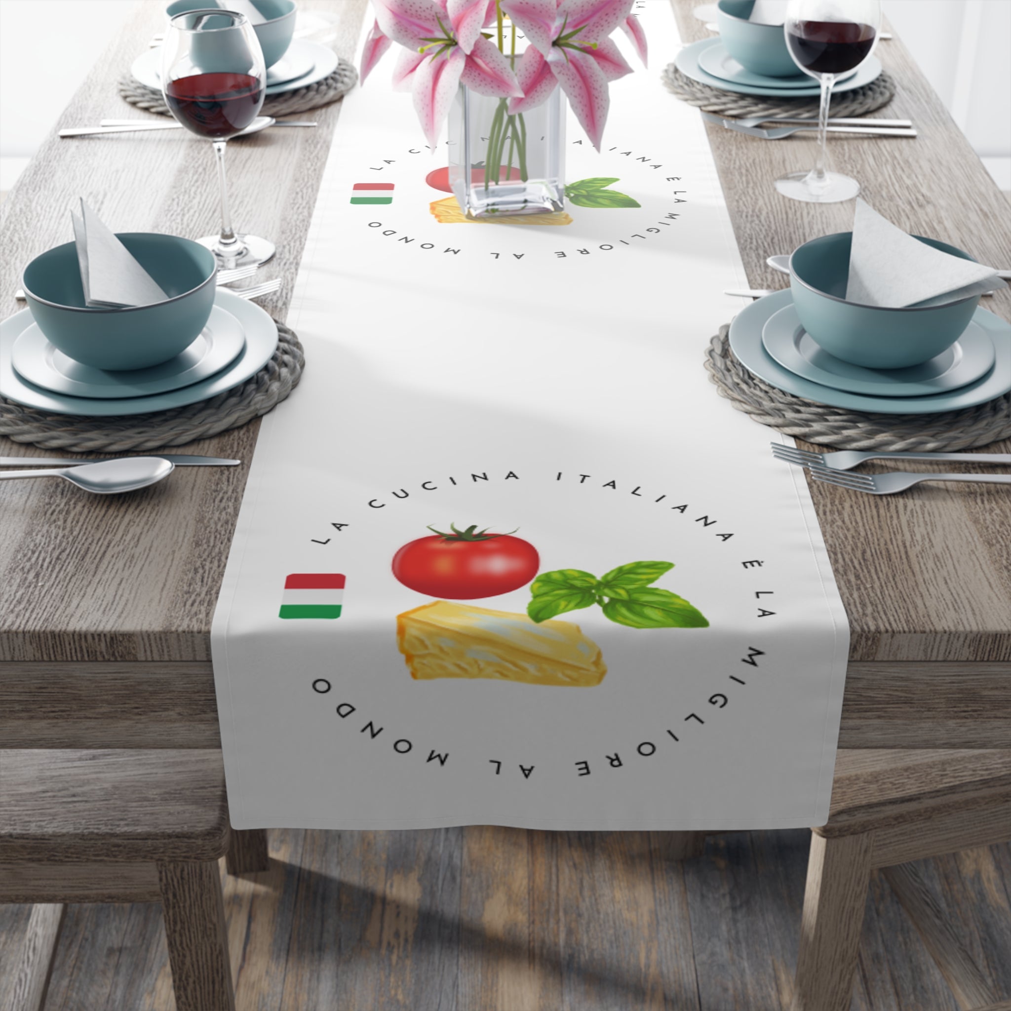Italian Cuisine Table Runner (Cotton, Poly)