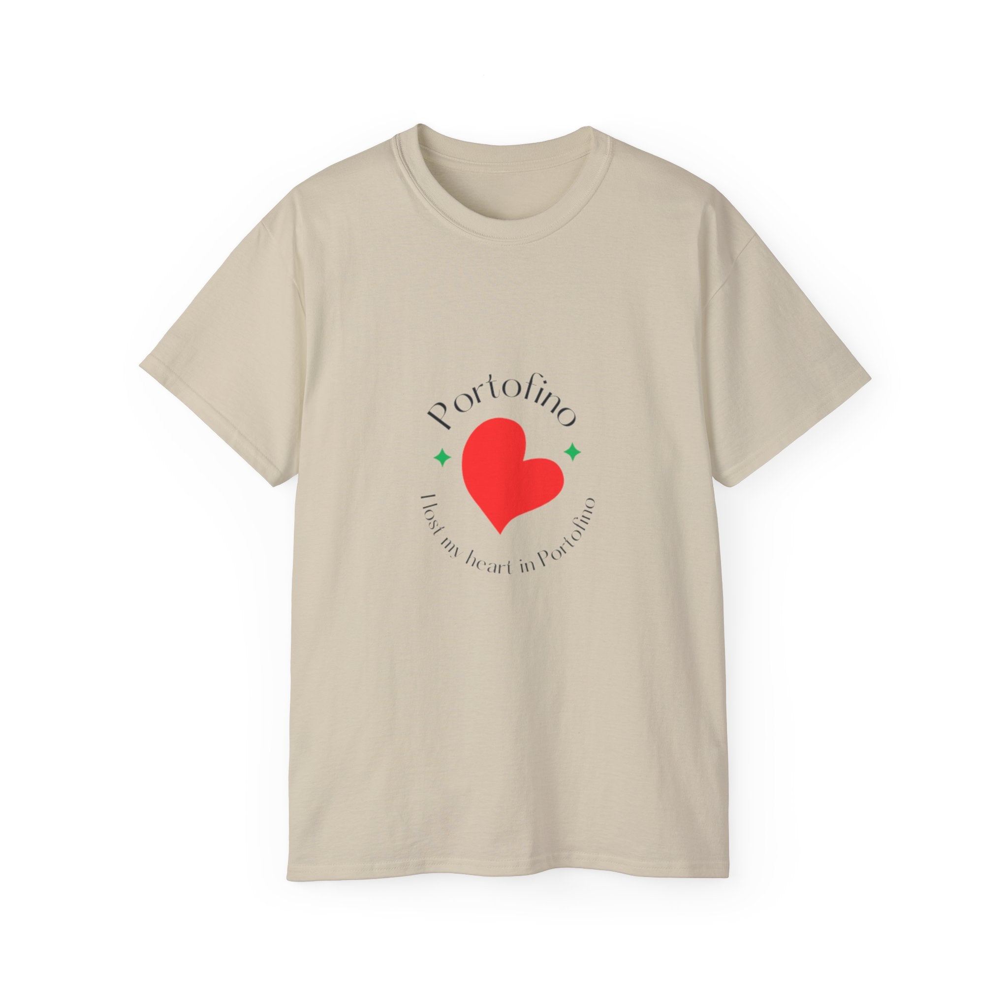 Portofino Heart Unisex Ultra Cotton Tee - Italian Love Graphic T-Shirt