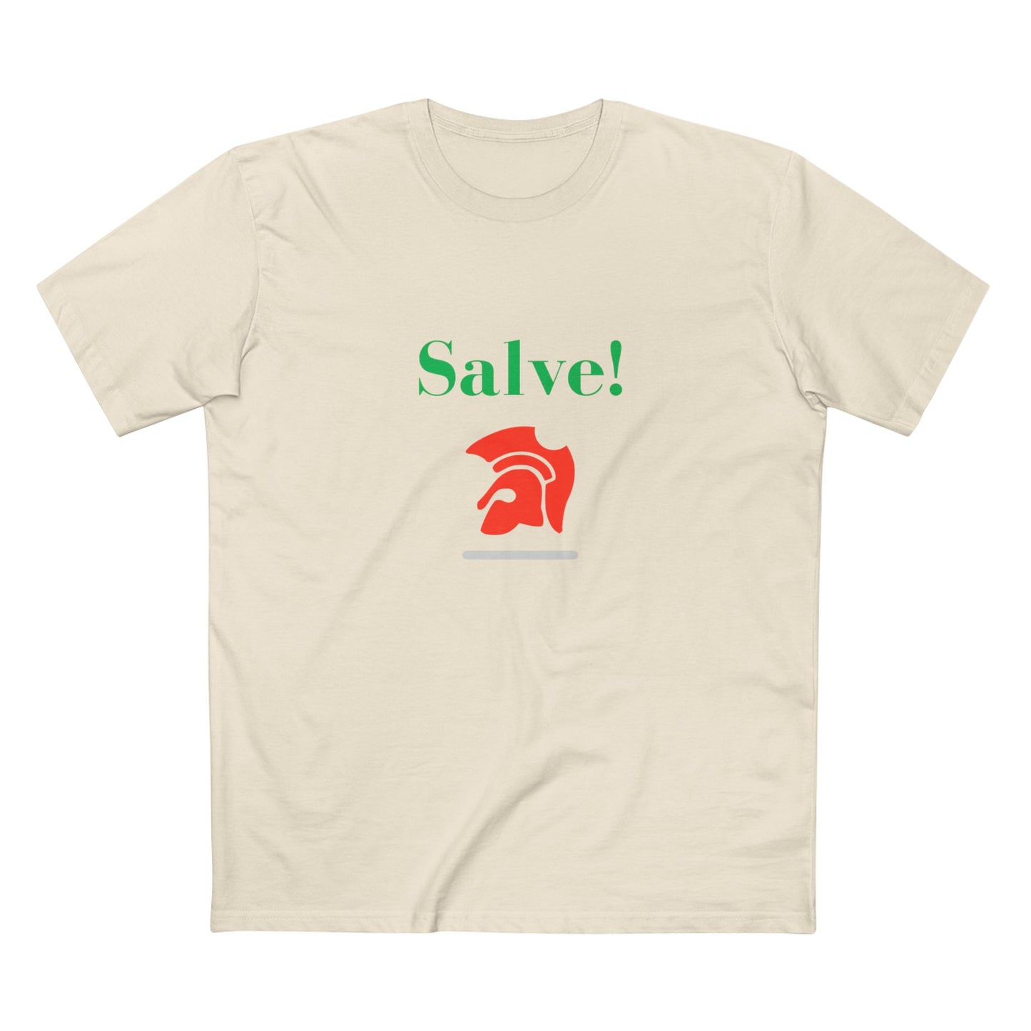Salve! Roman Helmet Graphic Tee — Italian Heritage T‑Shirt