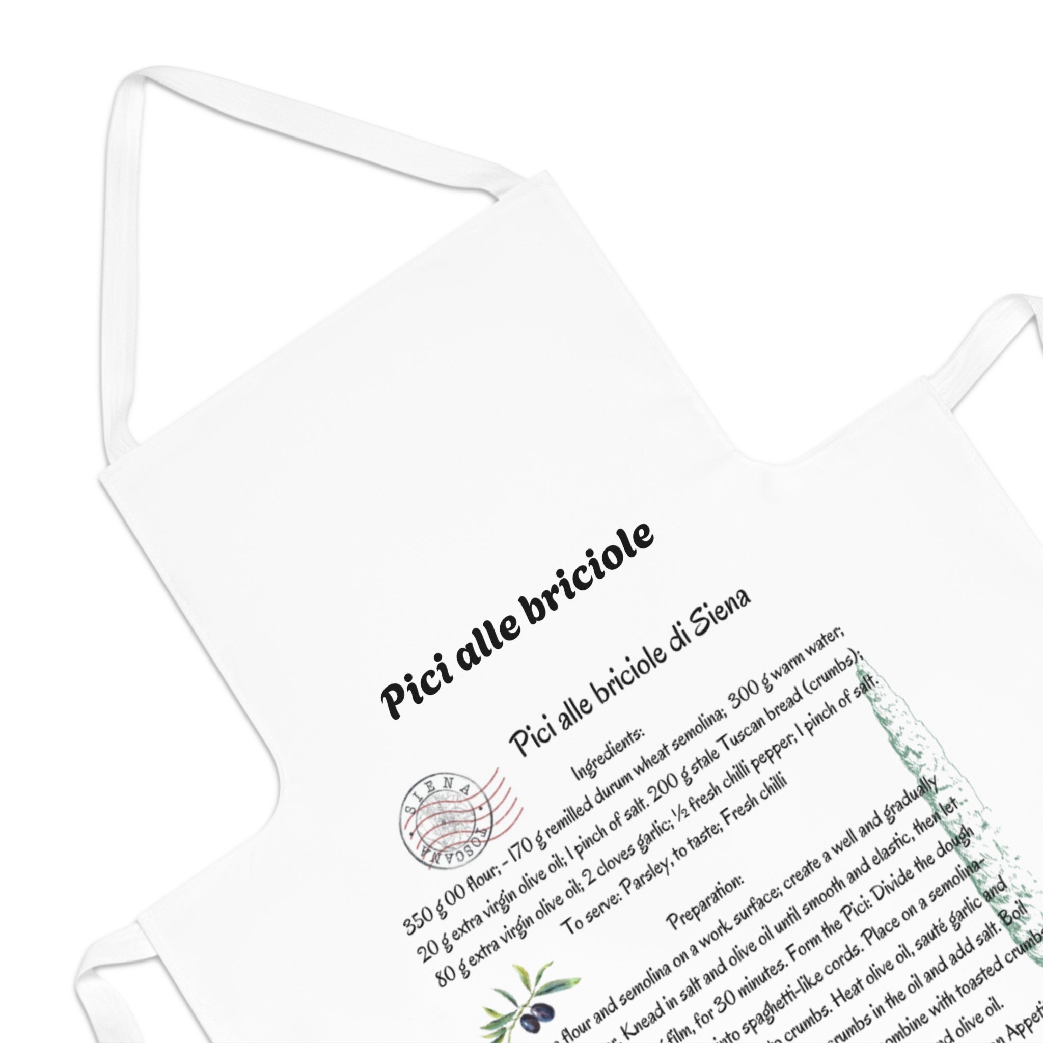 Pici alle Briciole Recipe Apron - Authentic Recipe from Siena - Tuscany