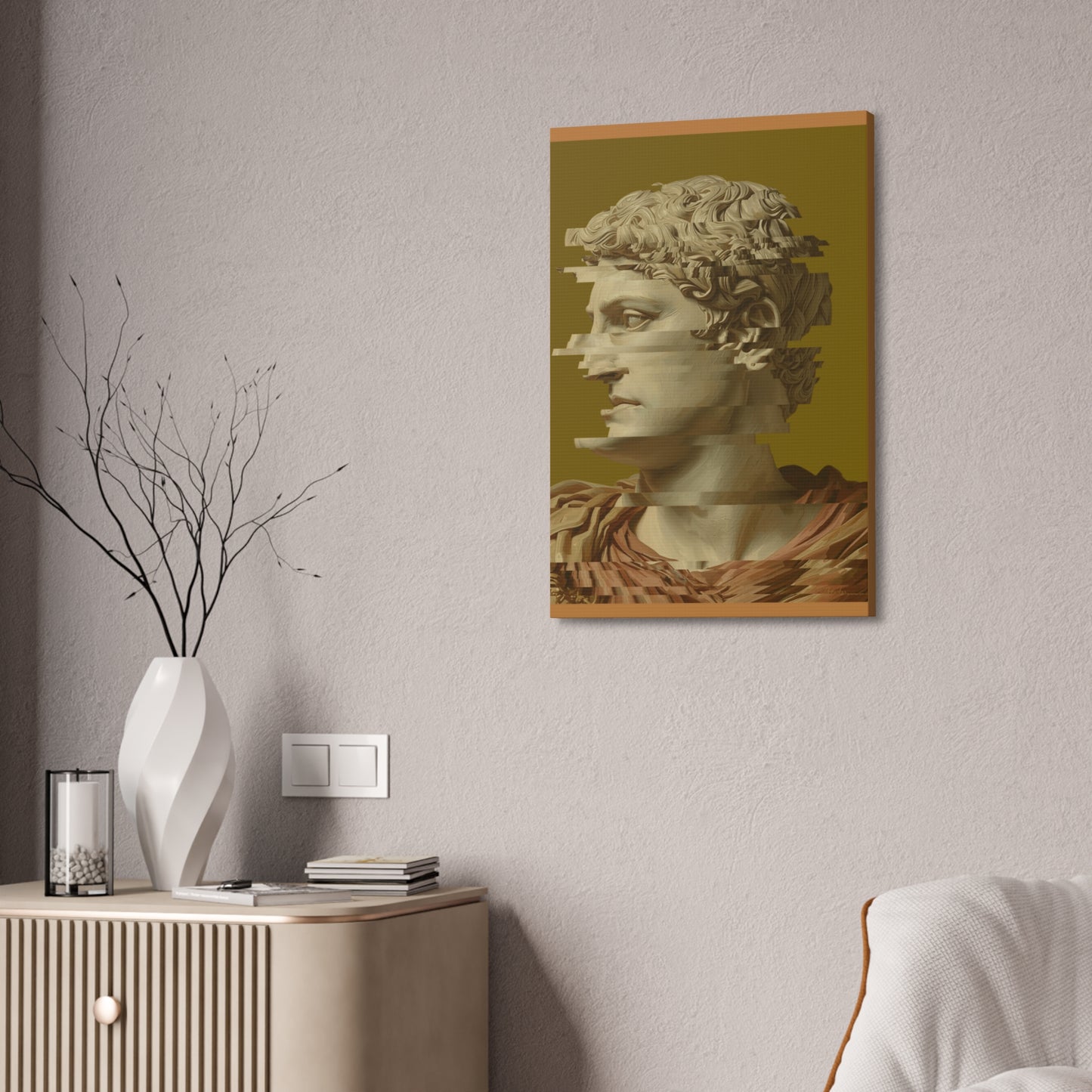 Abstrakter antiker römischer Büste Leinwanddruck