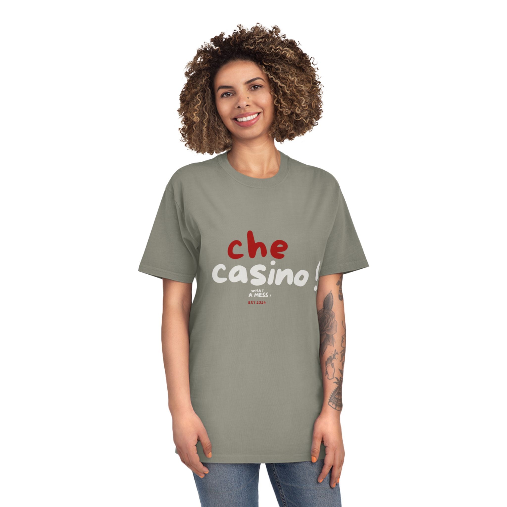 Che Casino ! What a mess ! Faded Shirt - Learn Italian the Fun way!