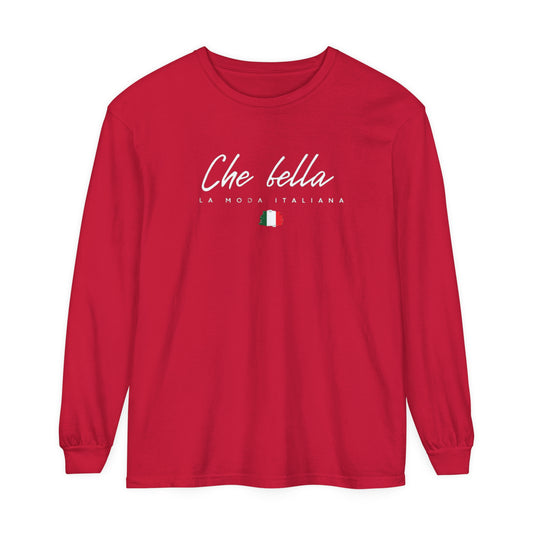 Italian-inspired Long Sleeve T-Shirt - Che bella - La Moda Italiana