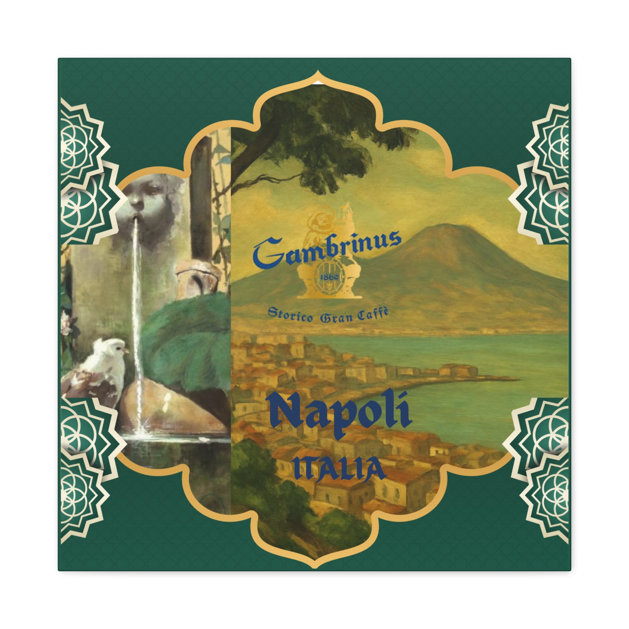 Naples Vintage Art Print - Caffe Gambrinus Napoli