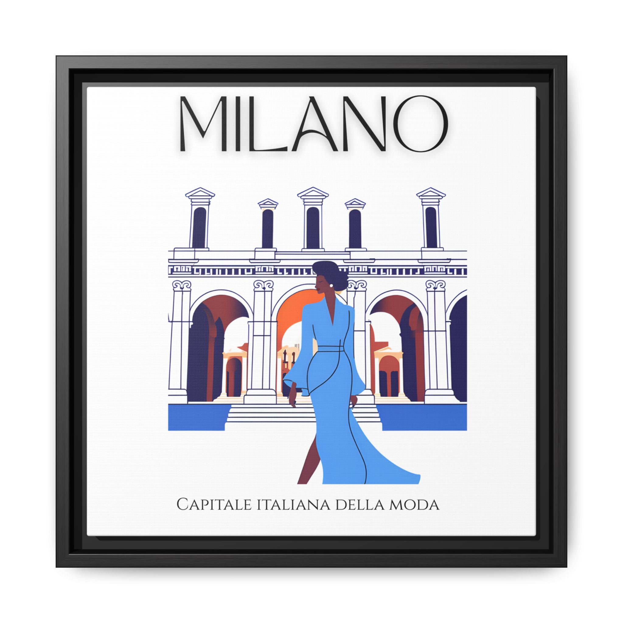 Milano Framed Canvas Art - Fashion Capital Wall Decor