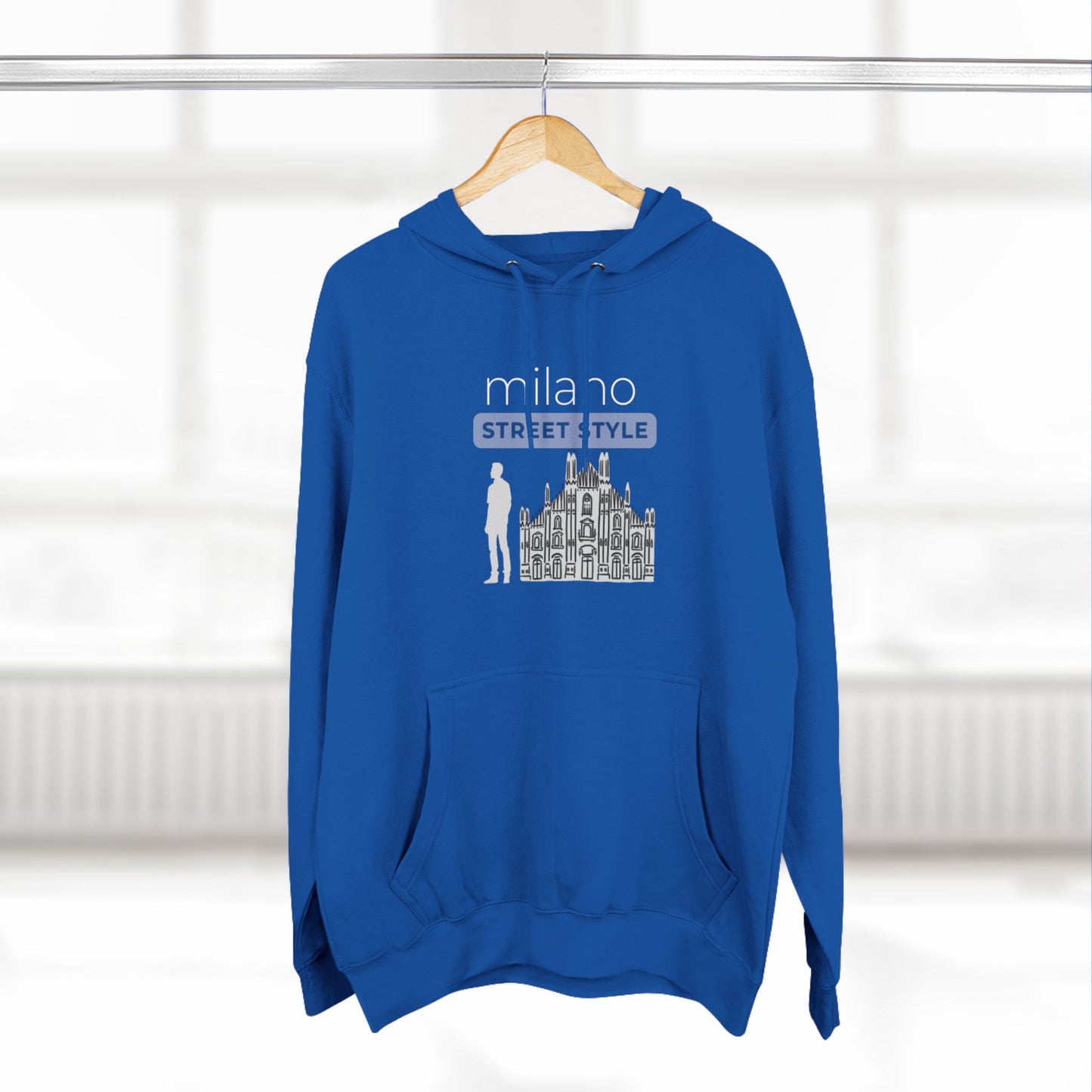 Milan Men Street Style Three-Panel Fleece Hoodie