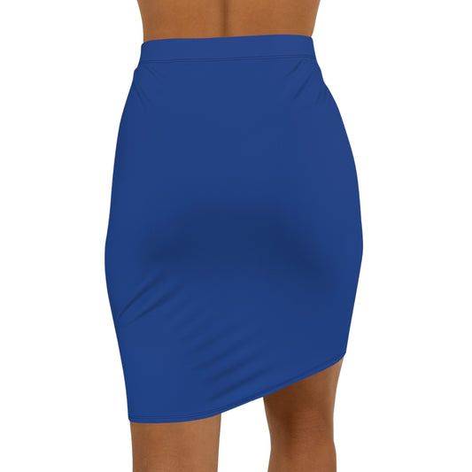 Amalfi Blue Women's Mid-Waist Pencil Skirt with a small Amalfi logo