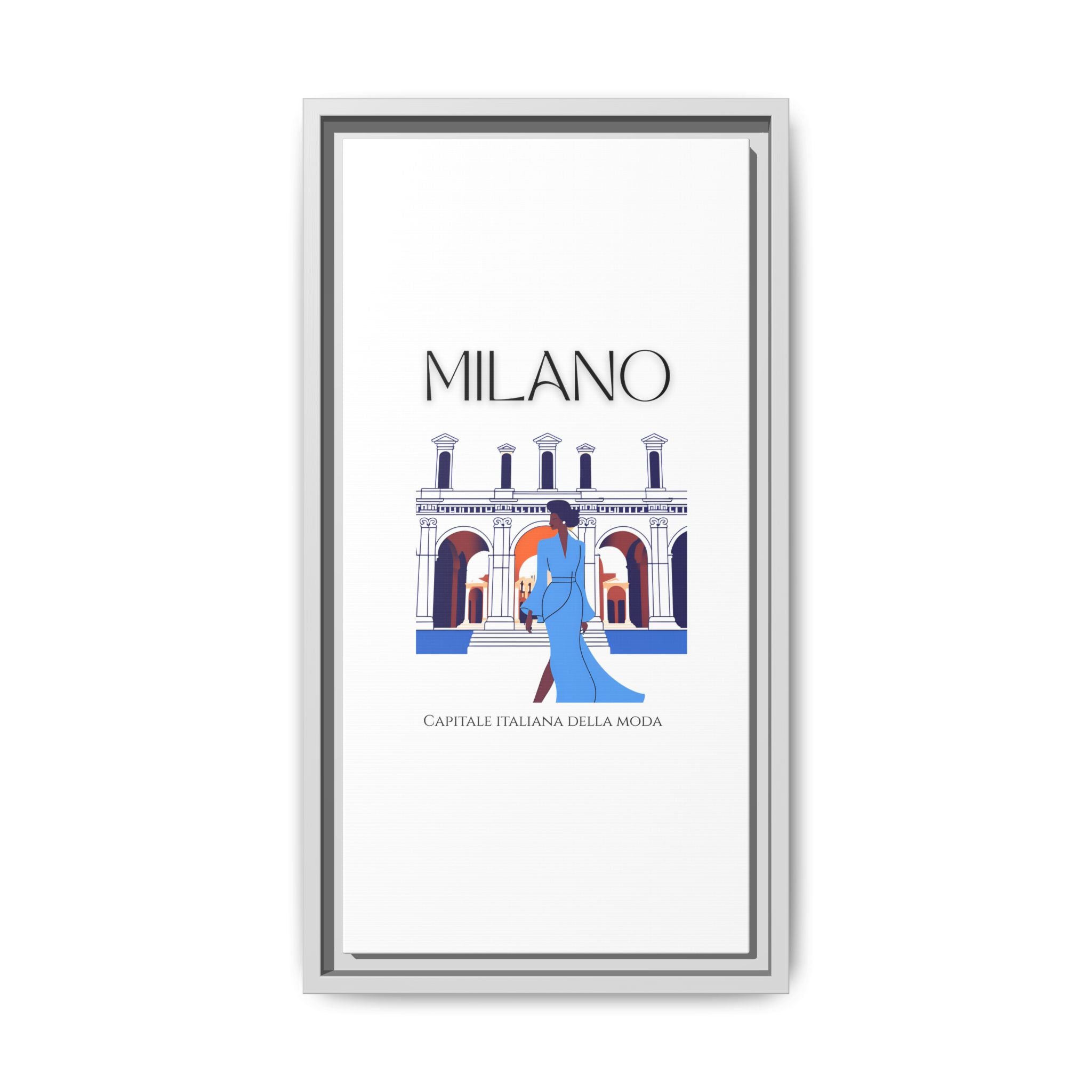 Milano Framed Canvas Art - Fashion Capital Wall Decor