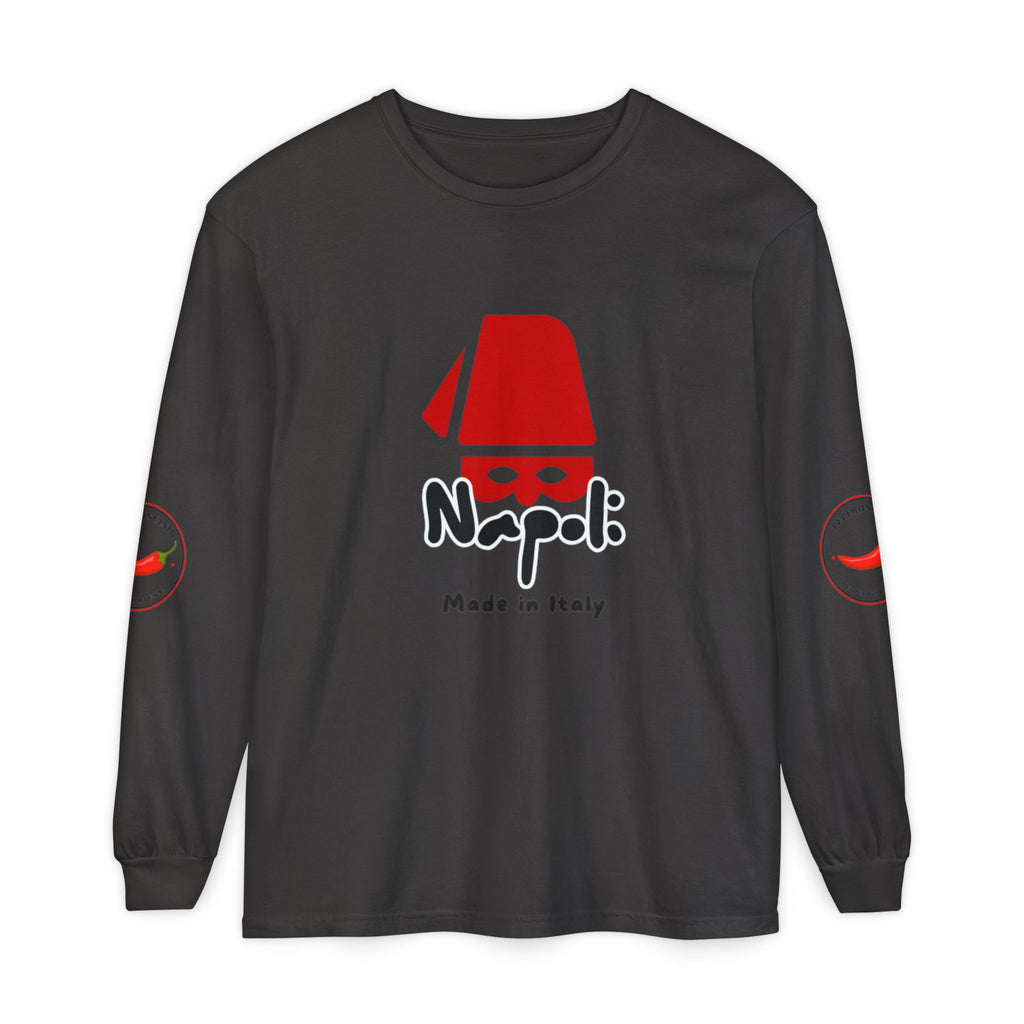 Napoli Long Sleeve Tee, Casual Streetwear, Napoli Pride. Perfect for Travel
