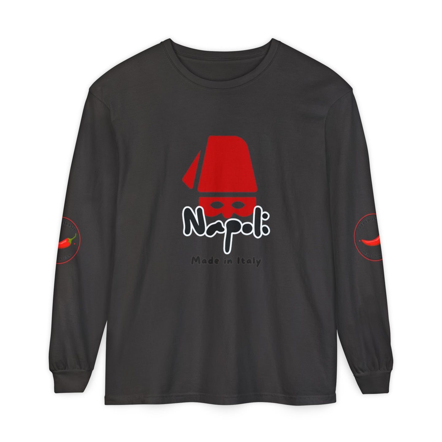 Napoli Long Sleeve Tee, Casual Streetwear, Napoli Pride. Perfect for Travel