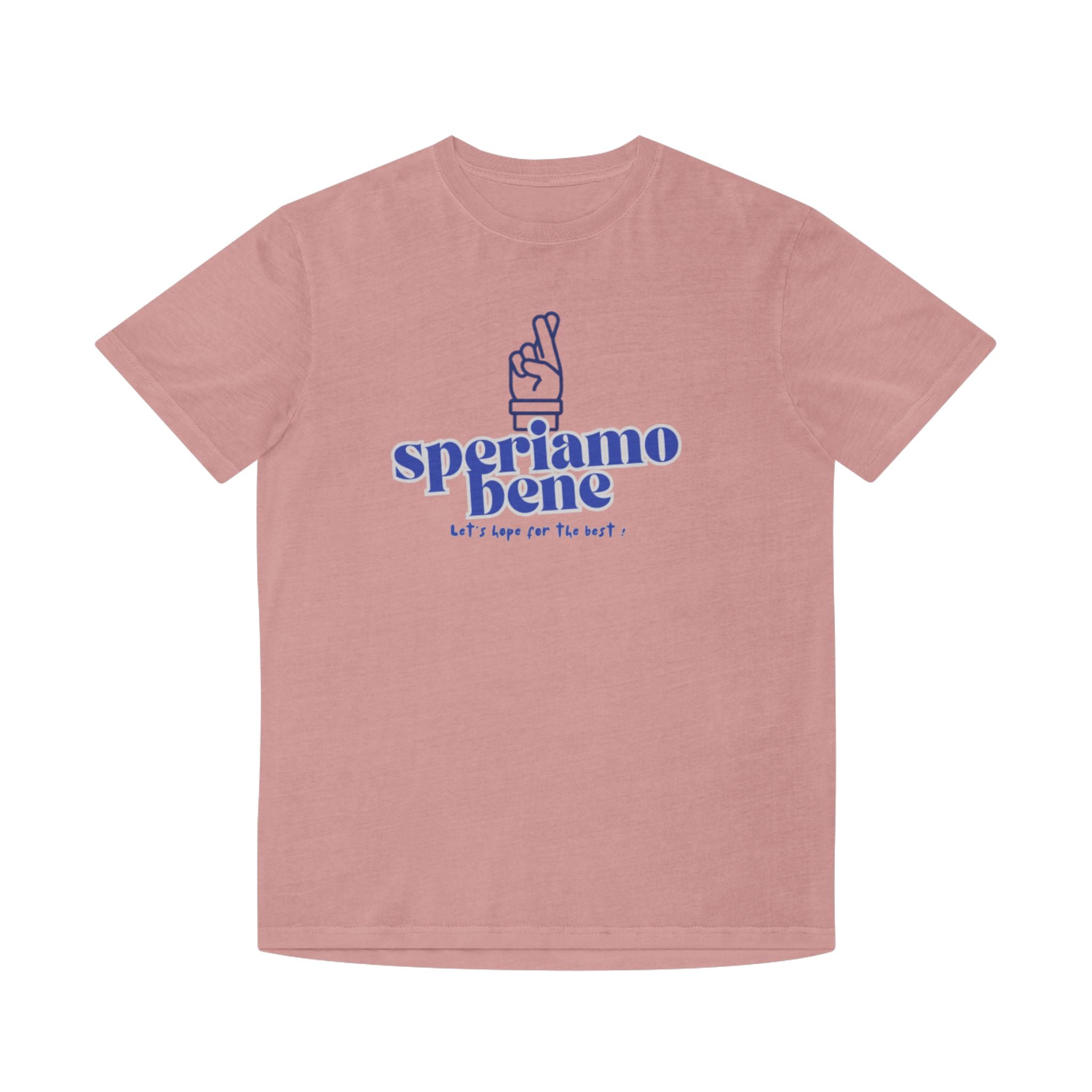 Niedliches Unisex-Shirt im Used-Look – Inspirierendes T-Shirt „Speriamo Bene“