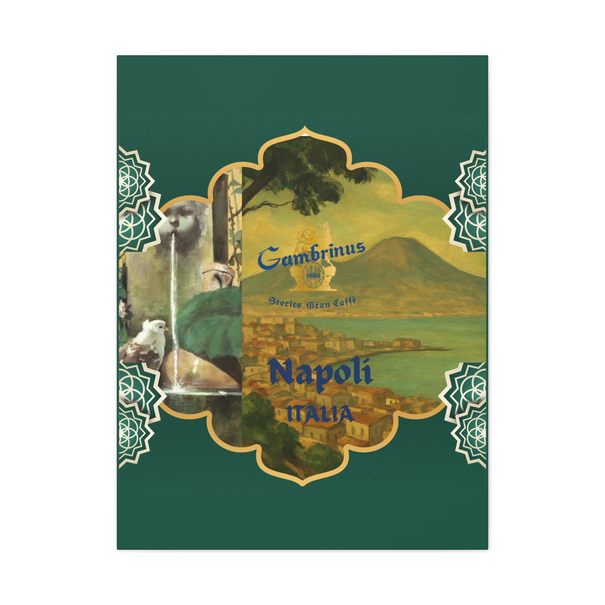 Naples Vintage Art Print - Caffe Gambrinus Napoli