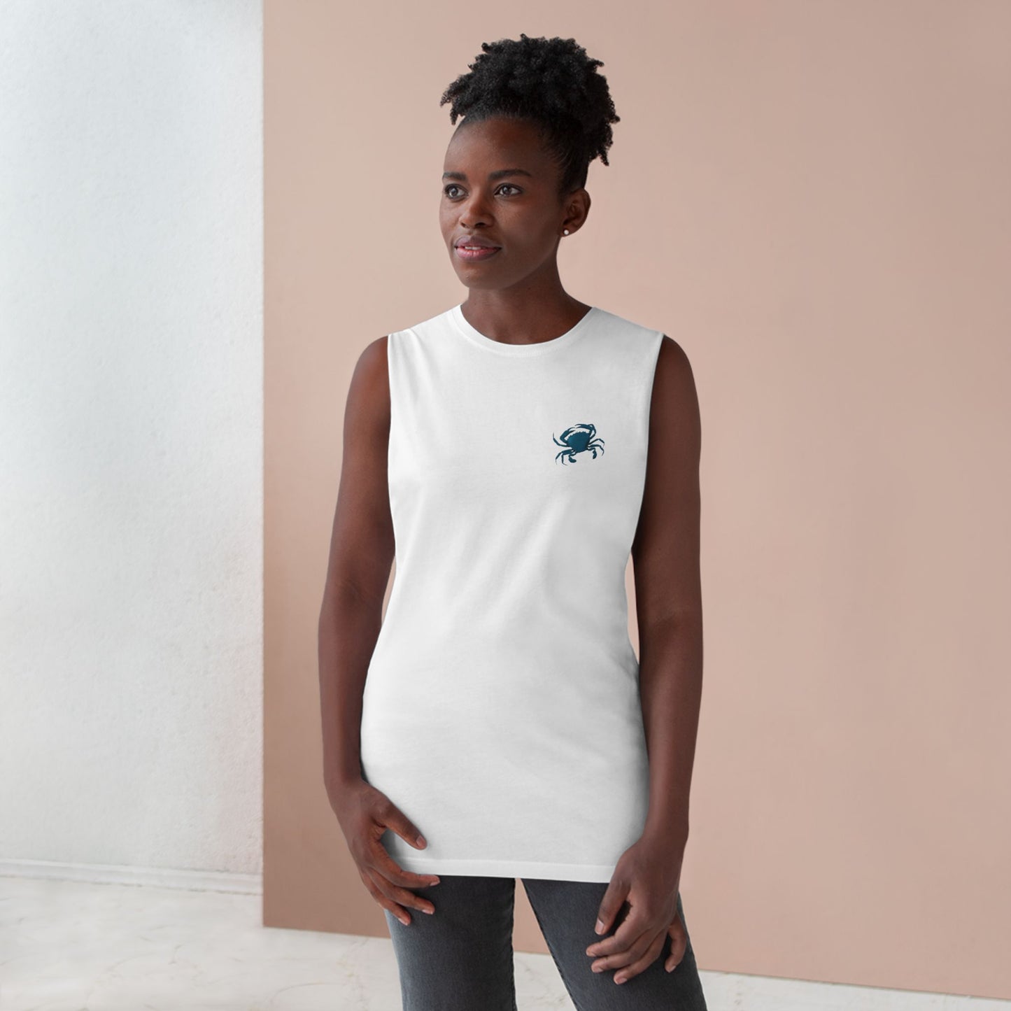 Marine Life – Tanktop mit kleiner blauer Krabbe — Muskelshirt
