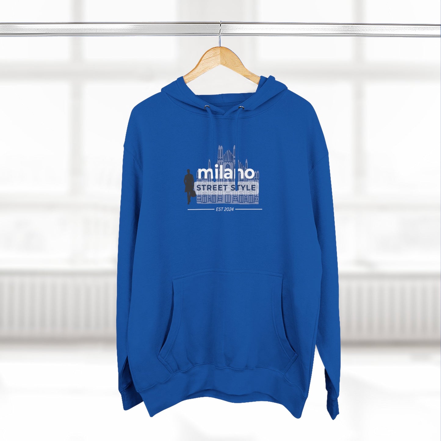 Milan Men Street Style Three-Panel Fleece Hoodie